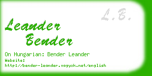 leander bender business card